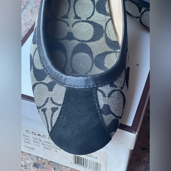 Coach Vintage Signature Judey Mary Jane Ballet Flat Black - Picture 6 of 13